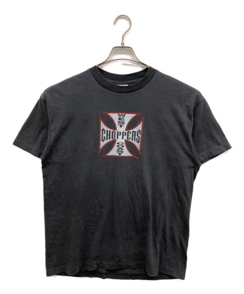WEST COAST CHOPPERS（ウエストコーストチョッパーズ）WEST COAST CHOPPERS (ウエストコーストチョッパーズ) アイアンクロスロゴTシャツ ブラック サイズ:Lの古着・服飾アイテム