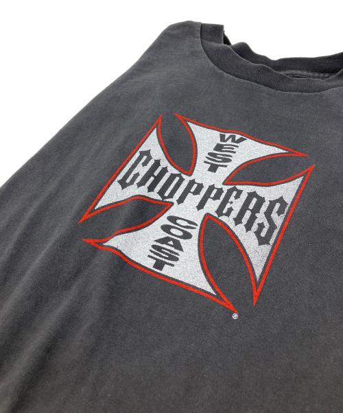 WEST COAST CHOPPERS（ウエストコーストチョッパーズ）WEST COAST CHOPPERS (ウエストコーストチョッパーズ) アイアンクロスロゴTシャツ ブラック サイズ:Lの古着・服飾アイテム