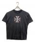 WEST COAST CHOPPERS（ウエストコーストチョッパーズ）の古着「アイアンクロスロゴTシャツ」｜ブラック