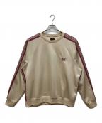 Needlesニードルズ）の古着「Track Crew Neck Shirt ― Poly Smooth　ロングスリーブカットソー」｜ベージュ