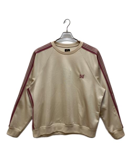 Needles（ニードルズ）Needles (ニードルズ) Track Crew Neck Shirt ― Poly Smooth　ロングスリーブカットソー ベージュ サイズ:XLの古着・服飾アイテム