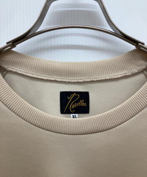 Needles（ニードルズ）Needles (ニードルズ) Track Crew Neck Shirt ― Poly Smooth　ロングスリーブカットソー ベージュ サイズ:XLの古着・服飾アイテム