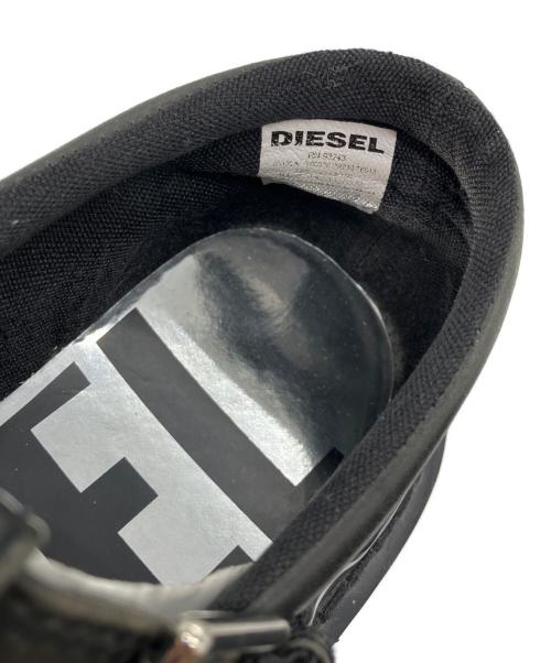 DIESEL（ディーゼル）DIESEL (ディーゼル) カウレザーストラップシューズ ブラック サイズ:24の古着・服飾アイテム