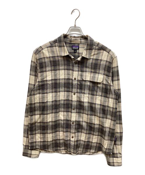 Patagonia（パタゴニア）Patagonia (パタゴニア) Fjord Flannel Shirt ベージュ サイズ:Lの古着・服飾アイテム