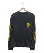 CHROME HEARTSクロムハーツ）の古着「Neon Back Print L/S Tee/ホースシューポケットL/STシャツ」｜ブラック