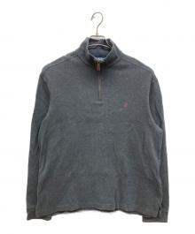POLO RALPH LAUREN（ポロ・ラルフローレン）の古着「ハーフジップスウェット」｜グレー