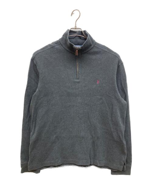 POLO RALPH LAUREN（ポロ・ラルフローレン）POLO RALPH LAUREN (ポロ・ラルフローレン) ハーフジップスウェット グレー サイズ:Lの古着・服飾アイテム