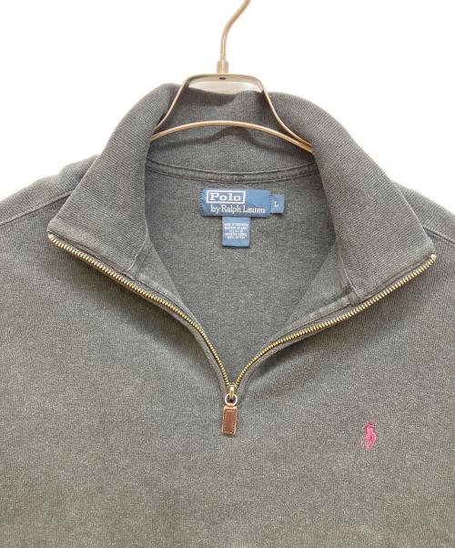 POLO RALPH LAUREN（ポロ・ラルフローレン）POLO RALPH LAUREN (ポロ・ラルフローレン) ハーフジップスウェット グレー サイズ:Lの古着・服飾アイテム