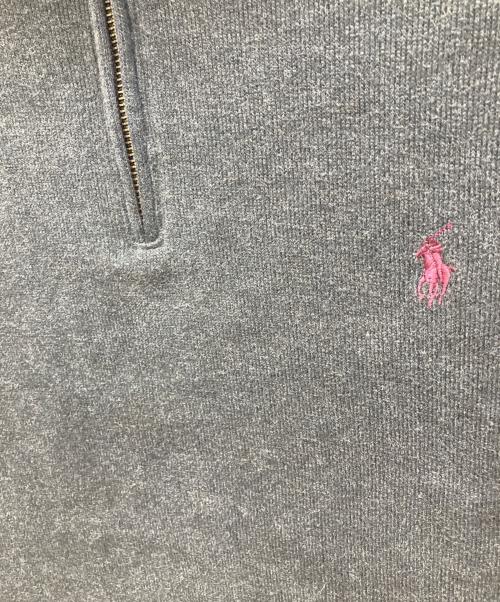 POLO RALPH LAUREN（ポロ・ラルフローレン）POLO RALPH LAUREN (ポロ・ラルフローレン) ハーフジップスウェット グレー サイズ:Lの古着・服飾アイテム