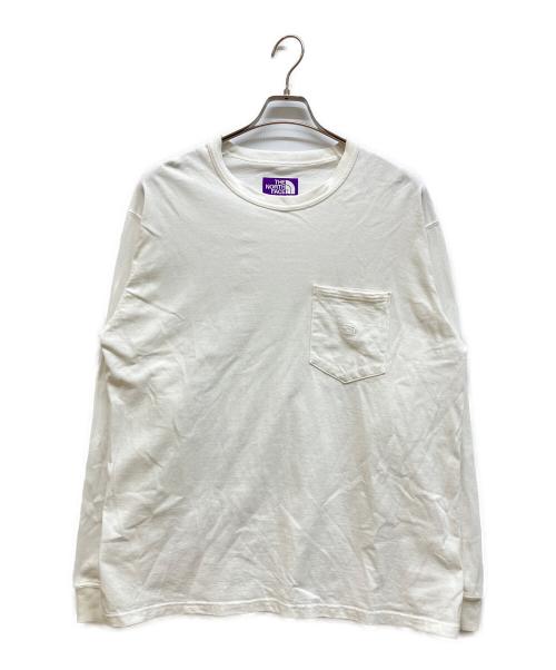 THE NORTHFACE PURPLELABEL（ザ・ノースフェイス パープルレーベル）THE NORTHFACE PURPLELABEL (ザ・ノースフェイス パープルレーベル) 8oz Field Long Sleeve Pocket Tee（8オンスフィールドロングスリーブポケットティー） ホワイト サイズ:Lの古着・服飾アイテム