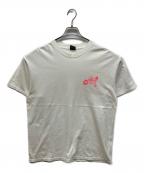 stussyステューシー）の古着「ハイビスカスプリントTシャツ」｜ホワイト