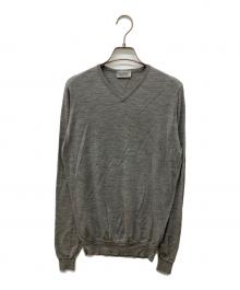 JOHN SMEDLEY（ジョンスメドレー）の古着「Vネックウールニット」｜グレー