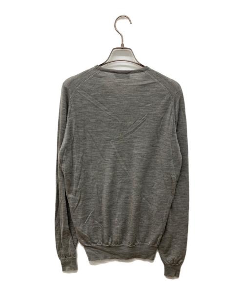 JOHN SMEDLEY（ジョンスメドレー）JOHN SMEDLEY (ジョンスメドレー) Vネックウールニット グレー サイズ:Mの古着・服飾アイテム