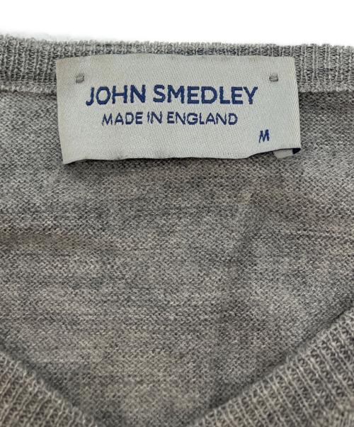 JOHN SMEDLEY（ジョンスメドレー）JOHN SMEDLEY (ジョンスメドレー) Vネックウールニット グレー サイズ:Mの古着・服飾アイテム