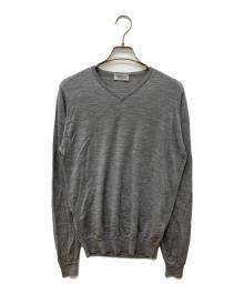JOHN SMEDLEY（ジョンスメドレー）の古着「Vネックウールニット」｜グレー