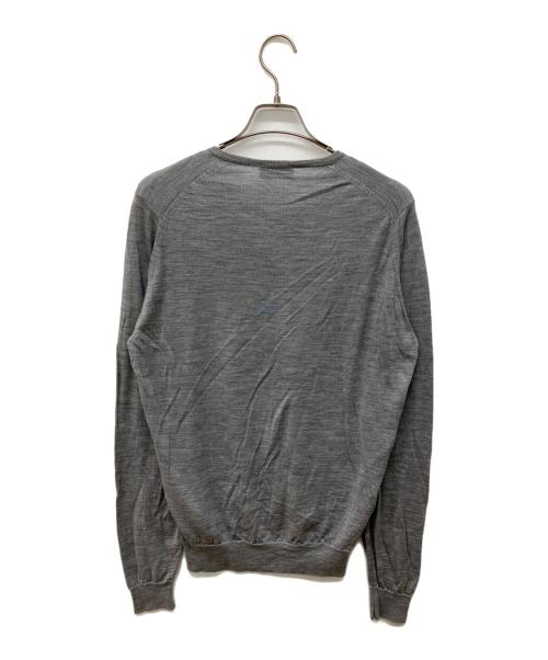 JOHN SMEDLEY（ジョンスメドレー）JOHN SMEDLEY (ジョンスメドレー) Vネックウールニット グレー サイズ:Ｌの古着・服飾アイテム