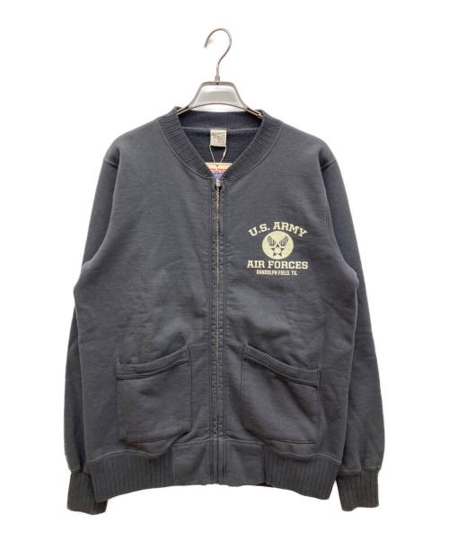 BUZZ RICKSON'S（バズリクソンズ）BUZZ RICKSON'S (バズリクソンズ) SET-IN ZIP SWEAT SHIRT “U.S. ARMY AIR FORCES”（セットイン ジップ スウェットシャツ USアーミー エアフォース） ブラック サイズ:Lの古着・服飾アイテム