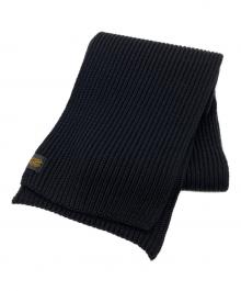 BATONER（バトナ―）の古着「SOLID WOOL MUFFLER ソリッドウールマフラー」｜ブラック