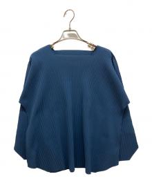 me ISSEY MIYAKE（ミーイッセイ ミヤケ）の古着「ヘキサゴンプリーツトップス　長袖カットソー」｜ネイビー