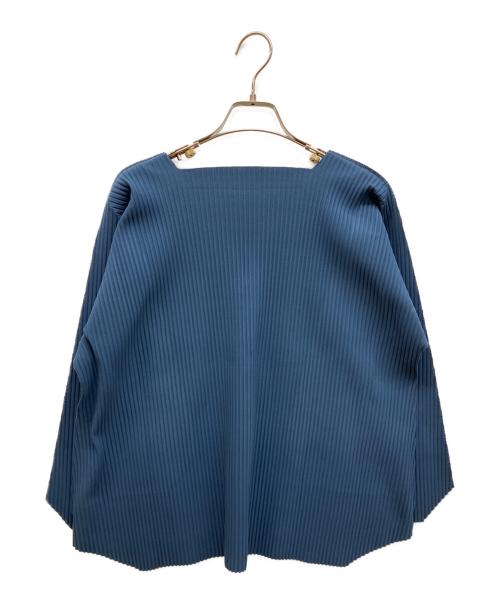 me ISSEY MIYAKE（ミーイッセイ ミヤケ）me ISSEY MIYAKE (ミーイッセイ ミヤケ) ヘキサゴンプリーツトップス　長袖カットソー ネイビー サイズ:FREEの古着・服飾アイテム