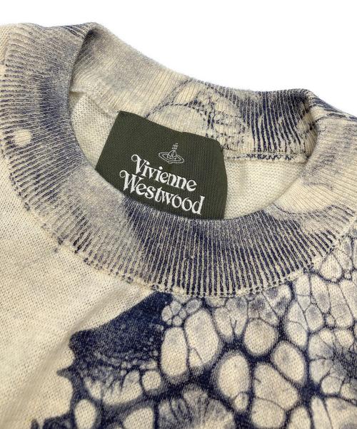 Vivienne Westwood man（ヴィヴィアン ウェストウッド マン）Vivienne Westwood man (ヴィヴィアン ウェストウッド マン) MARBLE KNIT　マーブルニット ホワイト サイズ:44の古着・服飾アイテム