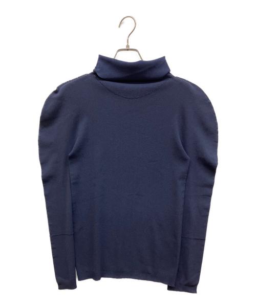 me ISSEY MIYAKE（ミーイッセイ ミヤケ）me ISSEY MIYAKE (ミーイッセイ ミヤケ) ハイネックストレッチカットソー ネイビー サイズ:FREEの古着・服飾アイテム