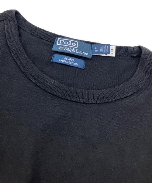 POLO RALPH LAUREN（ポロ・ラルフローレン）POLO RALPH LAUREN (ポロ・ラルフローレン) BEAMS (ビームス) 別注逆ポニーＴシャツ ブラック サイズ:XLの古着・服飾アイテム