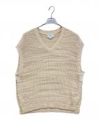 YOKEヨーク）の古着「5G OVERSIZED V-NECK KNIT（ 5ゲージ オーバーサイズ Vネック ニット ベスト）」｜ブラウン