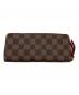 LOUIS VUITTON (ルイ ヴィトン) ダミエ ポルトフォイユクレマンス　長財布 ブラウン：50000円