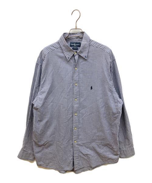 RALPH LAUREN（ラルフローレン）RALPH LAUREN (ラルフローレン) チェックシャツ ブルー×ホワイト サイズ:Mの古着・服飾アイテム