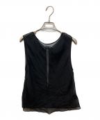 Plageプラージュ）の古着「COTTON SILK SHEER N/S ブラウス」｜ブラック