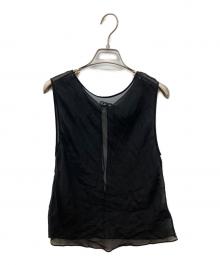 Plage（プラージュ）の古着「COTTON SILK SHEER N/S ブラウス」｜ブラック
