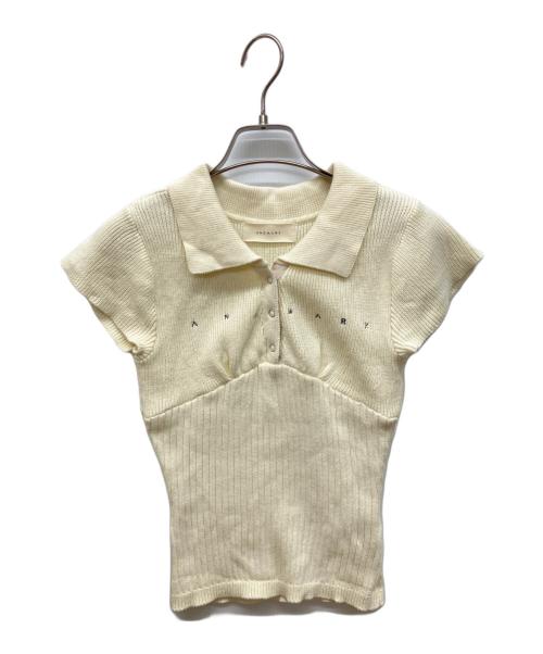 ANDMARY（アンドマリー）andmary (アンドマリー) lindsay logo tops ivory アイボリー サイズ:FREEの古着・服飾アイテム