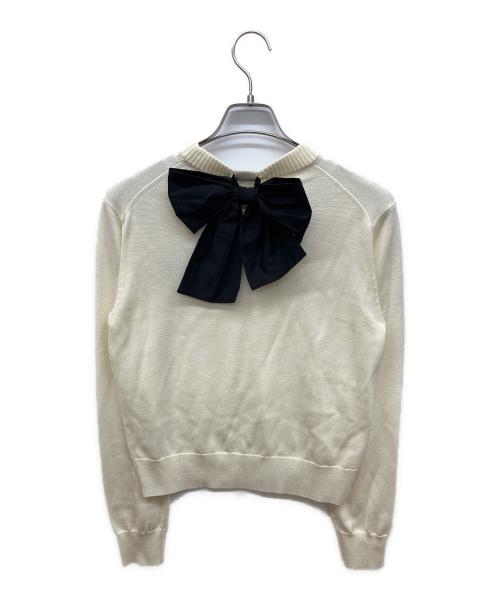 eimy istoire（エイミーイストワール）eimy istoire (エイミーイストワール) ロゴニットトップス アイボリー サイズ:FREEの古着・服飾アイテム