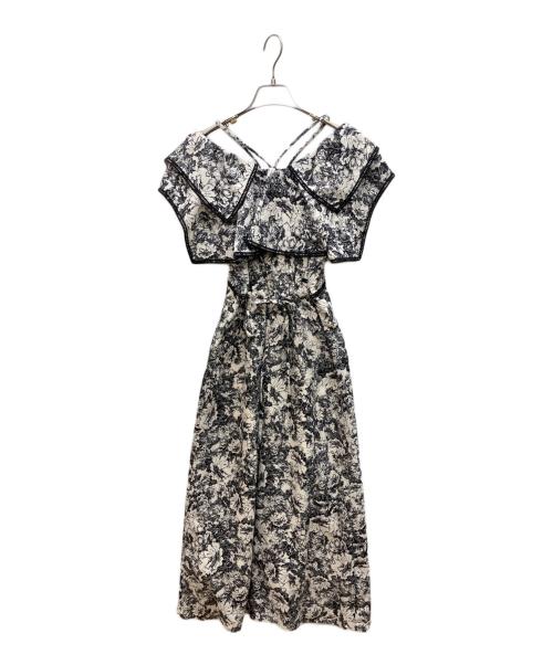 Snidel（スナイデル）Snidel (スナイデル) ラッフルカラーワンピ ブラック サイズ:1の古着・服飾アイテム