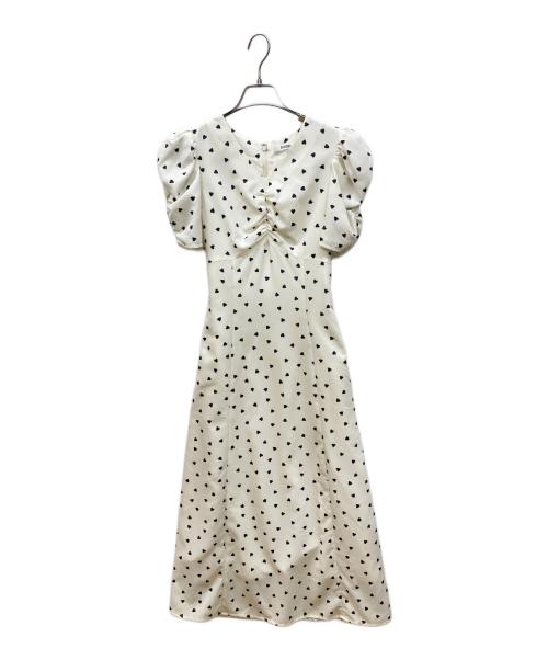Snidel（スナイデル）Snidel (スナイデル) ハートプリントワンピース アイボリー サイズ:1の古着・服飾アイテム