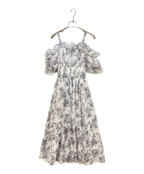 Snidel（スナイデル）Snidel (スナイデル) ス Sustainableオフショルギャザーワンピース ホワイト サイズ:1の古着・服飾アイテム