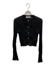 HER LIP TO（ハーリップトゥ）の古着「Random Ribbed Knit Cardigan」｜ブラック