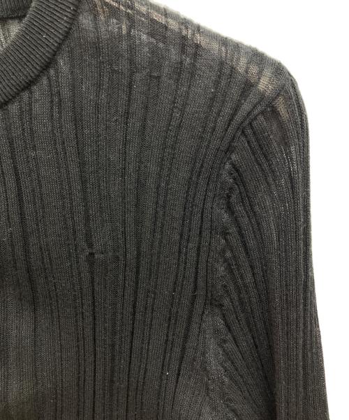HER LIP TO（ハーリップトゥ）Her lip to (ハーリップトゥ) Random Ribbed Knit Cardigan ブラック サイズ:Mの古着・服飾アイテム