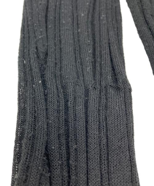 HER LIP TO（ハーリップトゥ）Her lip to (ハーリップトゥ) Random Ribbed Knit Cardigan ブラック サイズ:Mの古着・服飾アイテム