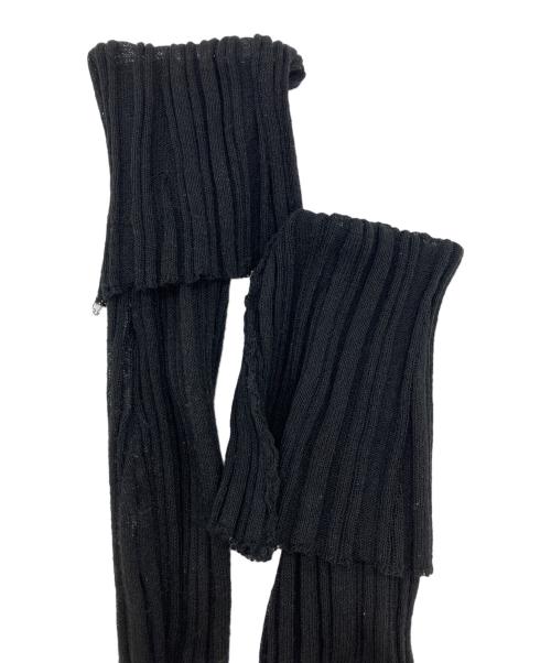 HER LIP TO（ハーリップトゥ）Her lip to (ハーリップトゥ) Random Ribbed Knit Cardigan ブラック サイズ:Mの古着・服飾アイテム
