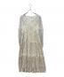Her lip to（ハーリップトゥ）の古着「Monotone Floral Pleated Dress」｜アイボリー