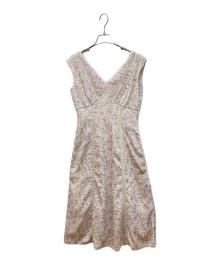 HER LIP TO（ハーリップトゥ）の古着「Lace Trimmed Floral Dress」｜ピンク