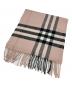 BURBERRY (バーバリー) ノヴァチェックカシミヤマフラー ピンク：10000円