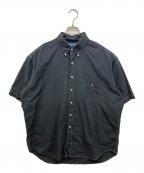 RALPH LAURENラルフローレン）の古着「半袖ボタンダウンシャツ」｜ブラック