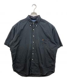 RALPH LAUREN（ラルフローレン）の古着「半袖ボタンダウンシャツ」｜ブラック