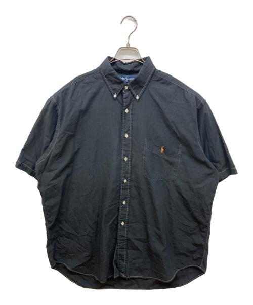 RALPH LAUREN（ラルフローレン）RALPH LAUREN (ラルフローレン) 半袖ボタンダウンシャツ ブラック サイズ:XLの古着・服飾アイテム