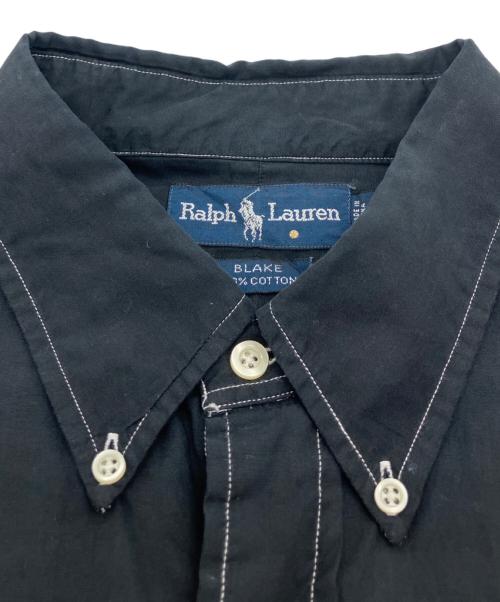 RALPH LAUREN（ラルフローレン）RALPH LAUREN (ラルフローレン) 半袖ボタンダウンシャツ ブラック サイズ:XLの古着・服飾アイテム