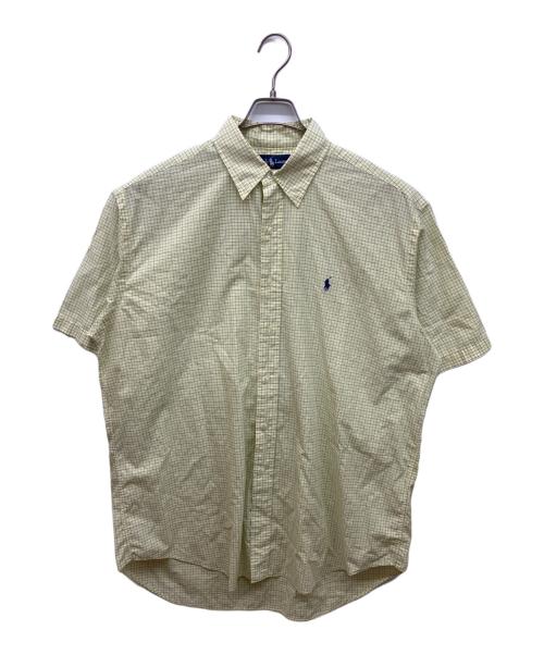 RALPH LAUREN（ラルフローレン）RALPH LAUREN (ラルフローレン) チェック半袖ボタンダウンシャツ イエロー サイズ:Lの古着・服飾アイテム
