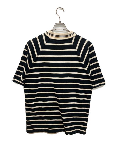 stussy（ステューシー）stussy (ステューシー) ボーダーポロシャツ ネイビー サイズ:Lの古着・服飾アイテム